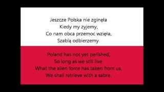 HYMN POLSKI  NATIONAL ANTHEM OF POLAND lyrics [upl. by Settera226]