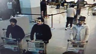 Police Footage may show Brussels airport bombers [upl. by Salas]