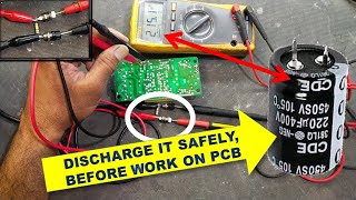 435 How to Discharge a Capacitor  Capacitor Safety [upl. by Nonnairb]