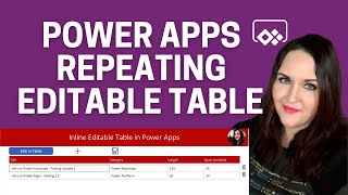 Power Apps Editable Table [upl. by Lleira204]