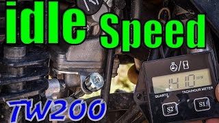 how to properly Adjust Idle Speed on a Yamaha TW200 [upl. by Aramal866]