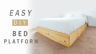 Easy DIY Bed Platform with plans  How To Make [upl. by Lidaa]