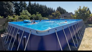 How To Install An Above Ground Pool  Every Step  From Ground Prep To Swimming [upl. by Artima]