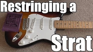 How to Restring a Stratocaster [upl. by Tivad25]