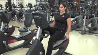 Life Fitness Recumbant Bike Tutorial [upl. by Aiket]