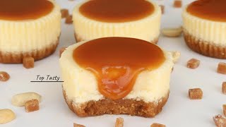 MINI CARAMEL CHEESECAKE RECIPE  So Simple Way To Make The Perfect Cheesecake  Top Tasty Recipes [upl. by Haldis]