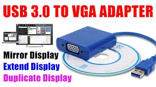 USB 30 TO VGA Adapter I How to use USB to VGA Adapter [upl. by Aicirtal]