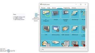 Syslog server  Cisco packet tracer [upl. by Anirdua]