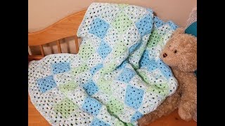 Granny Square Baby Blanket [upl. by Nocaed181]