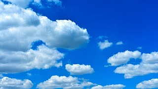 CIELO con NUBES EN MOVIMIENTO CIELO AZUL MÚSICA RELAJANTE de fondo [upl. by Duahsar]