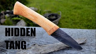 Knife making Hidden Tang Knife Handle [upl. by Yraeht]