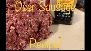 Country Deer Sausage Recipe Hot or Mild [upl. by Buonomo]