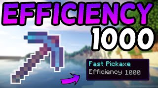 How To Get an Efficiency 1000 Pickaxe In Minecraft 116 2021 [upl. by Enitsirhk]