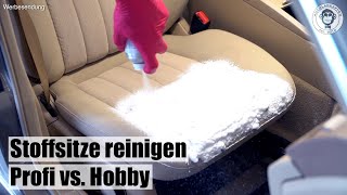 Stoffsitze reinigen I 2 Methoden I Hobby vs Profi I AUTOLACKAFFEN [upl. by Atikram]