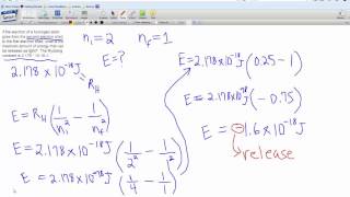 Rydberg Equation Example 1 [upl. by Asor650]