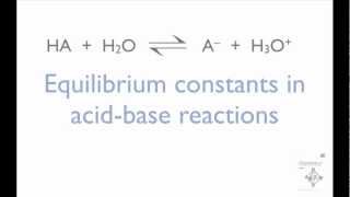 Equilibrium constants in acidbase reactions [upl. by Aissatsan5]