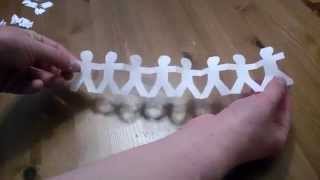 How to Make an Origami Chain of People [upl. by Semajwerdna447]