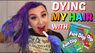 DYING MY HAIR WITH FUN DIP CANDY [upl. by Ahsaz]