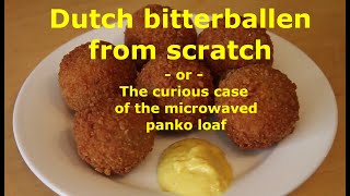 Dutch bitterballen using microwavebaked bread crumbs  For the noms [upl. by Siuoleoj]