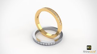 RhinoGold Basic Tutorial  Eternity Pave Ring [upl. by Raila739]