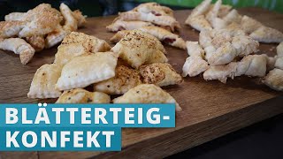 Leckere salzige Blätterteig Ideen  Blätterteig Konfekt [upl. by Aretha]