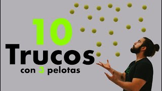 Malabares con 3 pelotas 10 trucos diferentes [upl. by Halstead]