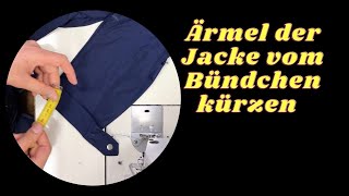 How to shorten jacket sleeves from cuffs [upl. by Mizuki]