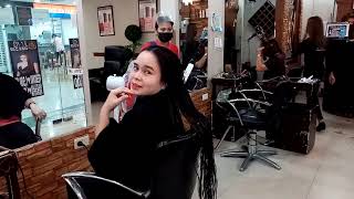 Hair WashingShampooing and Hair brushing at salon ♥️💕 [upl. by Htebaile]