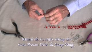 How to Attach the Crucifix  Rosary Making [upl. by Grimona]