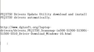 FUJITSU Scansnap ix500 S1300 S1300i S1500 S510 Driver Download Driver Utility For Windows 10 [upl. by Enirehs]