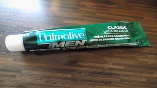 Rasur  Pur  Rasiercreme Palmolive Shave cream Test Vorstellung Review Nassrasur [upl. by Raseda]