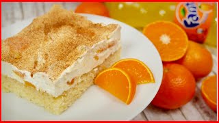 YOUTUBEDE İLK 💯 FANTALI PASTA TARİFİ 🍊 MANDALİNALI PASTA 🍊 FANTAKUCHEN REZEPT SO YUMMY 🍊DİYET [upl. by Harifaz171]