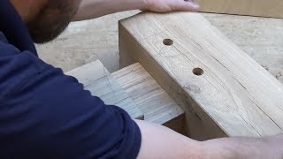 Timber Framing Mortise amp Tenon [upl. by Reyaht706]