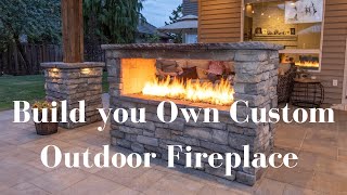 Custom Outdoor Fireplace Dont BUY it BUILD it [upl. by Gudrun724]