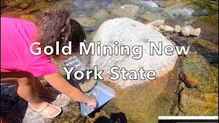 Gold Mining In The Adirondacks Part 1 Metal Detecting NYC [upl. by Leelah911]