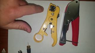 How to Cut Strip and Crimp a Coax Rg6  59 Cable Connector for TV  Internet [upl. by Mcquillin43]