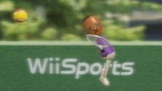 going pro in every wii sports sport raging and funny moments  tennis [upl. by Tenej]