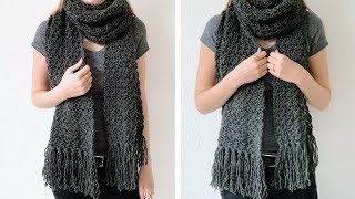 FAST CROCHET SCARF  FREE PATTERN [upl. by Ayocat305]