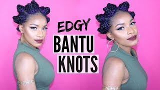 How to  Bantu Knots With Extensions Natural Hair [upl. by Allemaj]