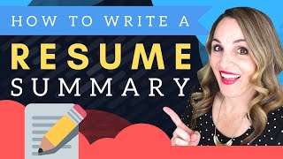 How To Write A Resume Summary  Sample Resume Template [upl. by Barolet]