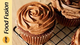 Chocolate Cupcakes Recipe By Food Fusion [upl. by Barsky484]