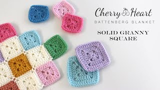 Tutorial  Solid Granny Square [upl. by Yrgoerg]