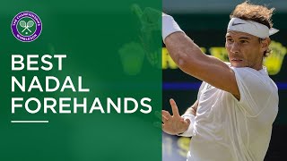 Best Rafael Nadal Wimbledon forehands  Wimbledon Retro [upl. by Manny734]