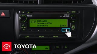 2012 Prius c HowTo Pairing a BT Audio Player or Phone  Toyota [upl. by Rees]