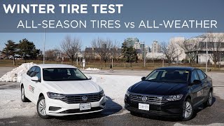 Comparing AllSeason tires with AllWeather tires  Drivingca [upl. by Cathi]