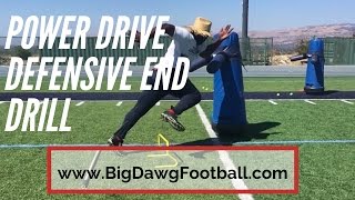 POWER DRIVE  Defensive End Drill 1  American Football Drills [upl. by Ambrose]