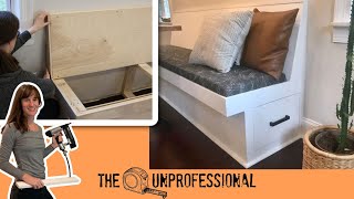 DIY Banquette Bench Bench Seating with Storage [upl. by Syah262]