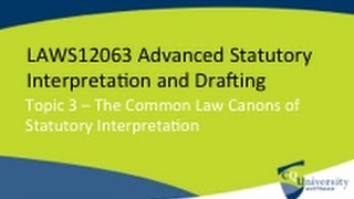 Legal writing course Canons of statutory interpretation [upl. by Etiragram305]