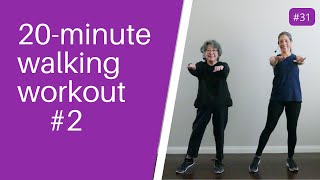 20 MINUTE WALKING WORKOUT 2  For Seniors Beginners [upl. by Idok484]