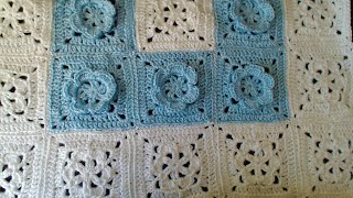 Crochet blanket Granny FLOWER squares blanket [upl. by Pat799]